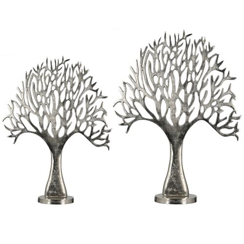 Figurina tree, aluminiu, argintiu, 39x39x51 cm GILDE imagine 2022 by aka-home.ro