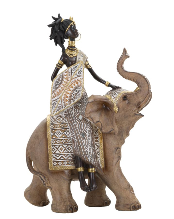 Figurina, Tribal Masai cu elefant 22,5x12x32,5 cm [1]
