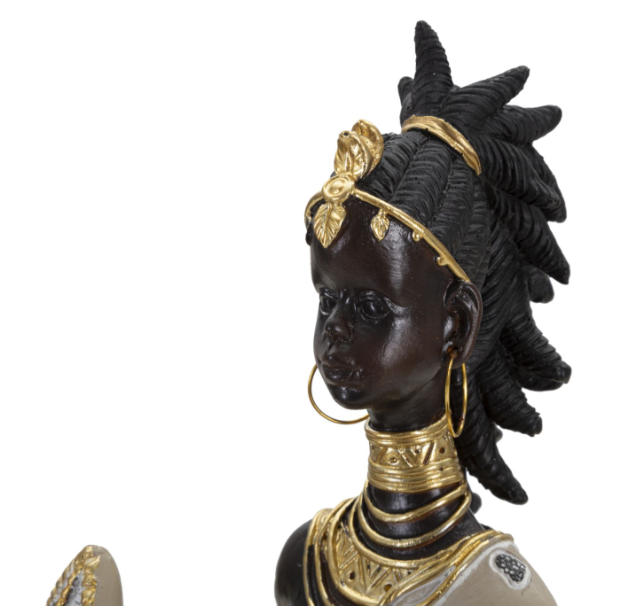 Figurina, Tribal Masai cu scut cm 13,5x9x24,5  [3]
