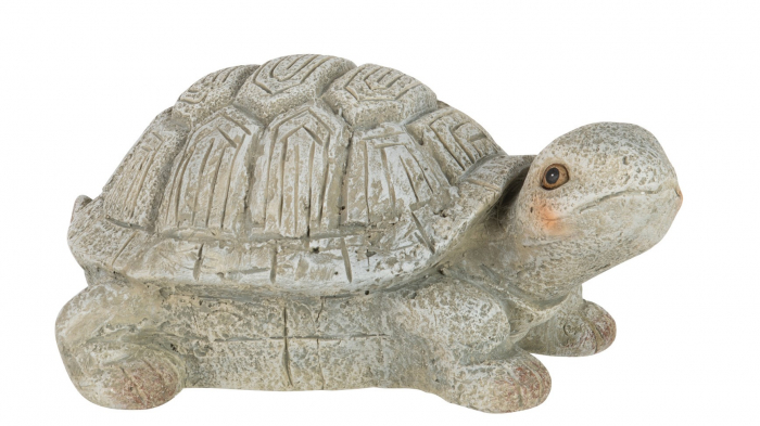 Figurina Turtle, Rasina, Gri, 32x32x14 cm