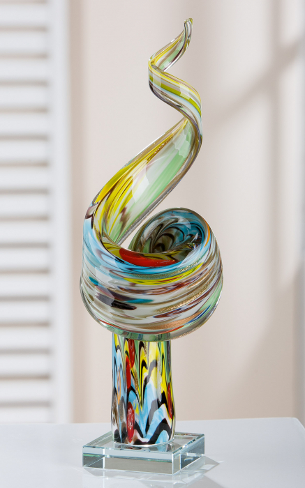 Figurina Twister, sticla, multicolor, 12x35x12 cm