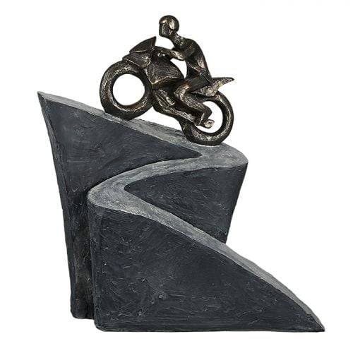 Figurina Uphill , rasina, bronz gri, 7x30x29 cm GILDE
