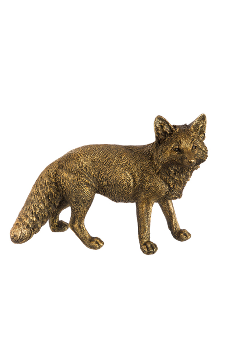 Figurina, Vulpe, „Fabian”, Rasina sintetica, culoare bronz, PU 4, 2 asortate, L. 9,5 cm, L. 24 cm, H 16,5 cm [3]