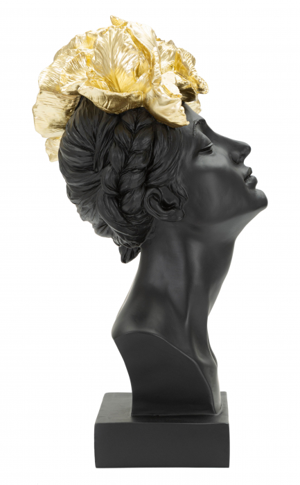 Figurina Woman With Butterfly, Rasina, Negru/Auriu, 36.5x21x20 cm [8]