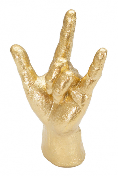 Figurina Yeah Hand, Rasina, Auriu, 23x14.5x7 cm [5]