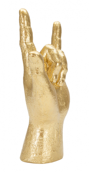 Figurina Yeah Hand, Rasina, Auriu, 23x14.5x7 cm [3]