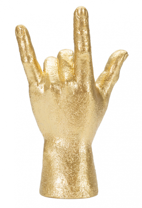 Figurina Yeah Hand, Rasina, Auriu, 23x14.5x7 cm [4]