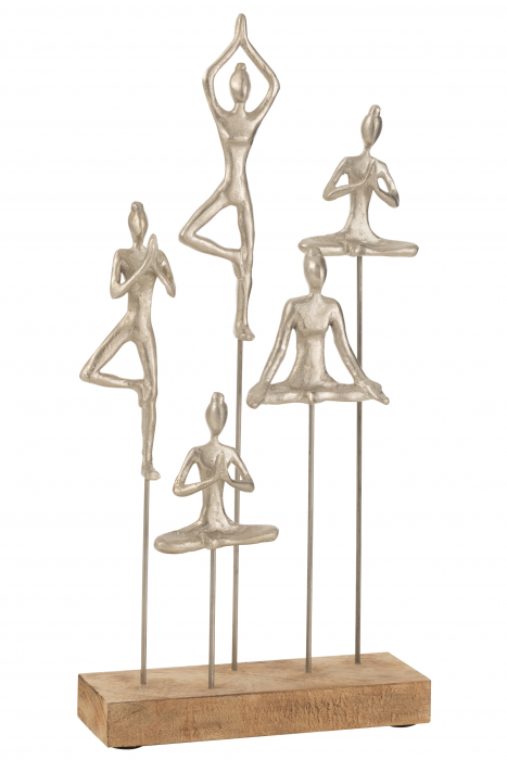 Figurina Yogi Ladies Aluminiu Argintiu 26x9x52.5 cm