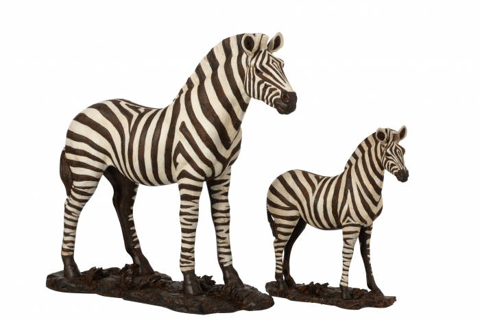 Figurina Zebra, Rasina, Alb/Negru, 53x18x48 cm [2]