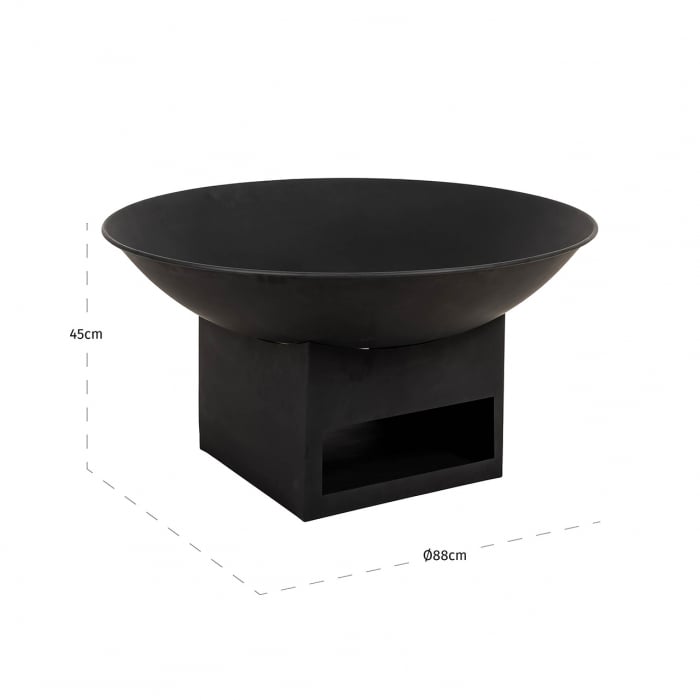 Șemineu /Focar Davey pentru exterior (negru), Dims: 44.0 x 87.0 x 87.0 cm [3]