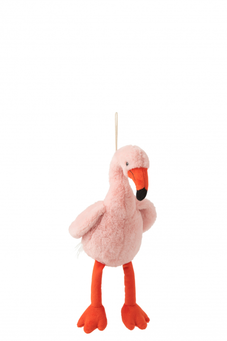 Flamingo, Fibre sintetice, Roz, 25x12x38 cm