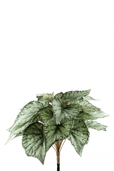 Poza Floare artificiala Begonie, Fibre artificiale, Verde, 37 cm