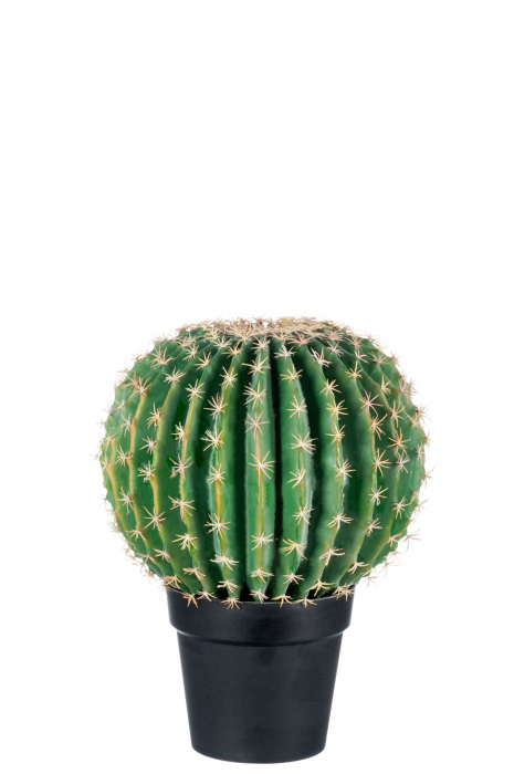 Floare artificiala Cactus, Rasina, Verde, 36x36x46 cm