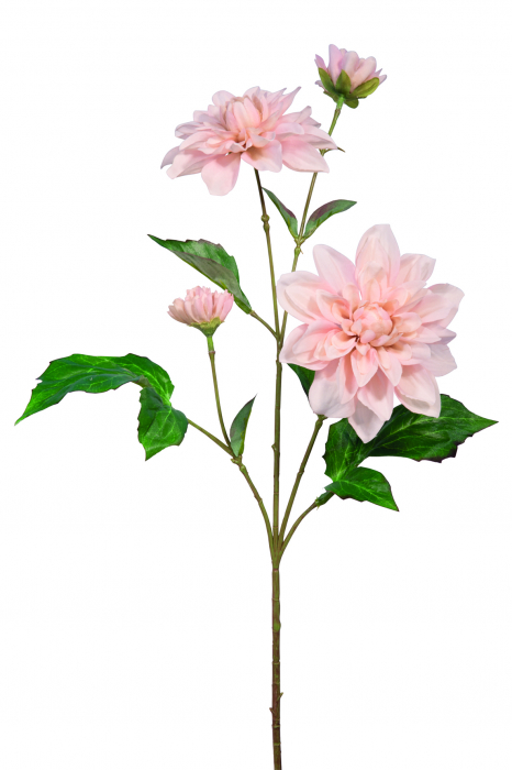 Poza Floare artificiala DAHLIE, Fibre sintetice, Roz, 64 cm