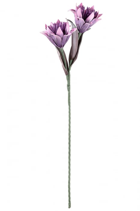 Poza Floare artificiala Reiki, Fibre sintetice, Mov, 20x20x95 cm
