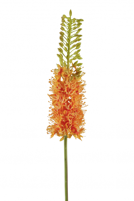 Floare artificiala Steppenkerze, Fibre artificiale, Portocaliu, 87 cm