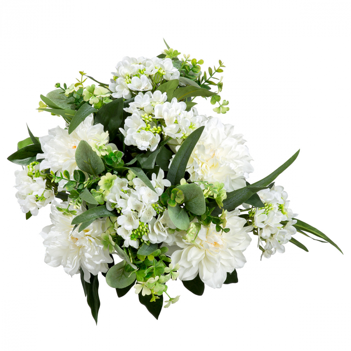 Floare artificială, Struț, Hortensie, Rășină, alb, PU 2, H. 52 cm [2]