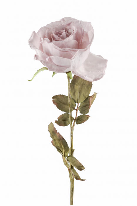Poza Floare artificiala trandafir Rose, Fibre artificiale, Mov, 66 cm