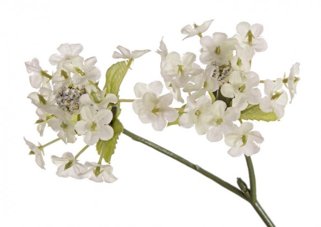 Floare decorativa, plastic, alb, 66cm [2]