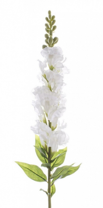 Floare decorativa, plastic, alb, 68cm [2]