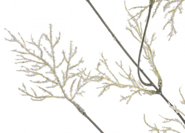 Floare decorativa, plastic, alb, 90cm [2]
