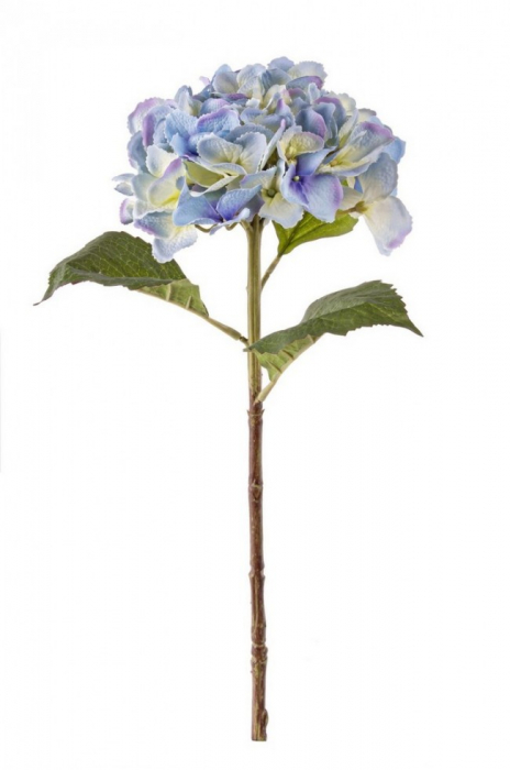 Floare decorativa, plastic, albastru, 52cm