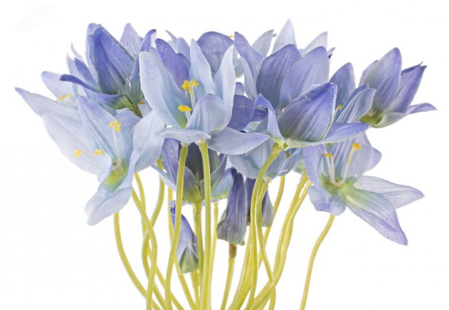 Floare decorativa, plastic, albastru, 77cm [2]