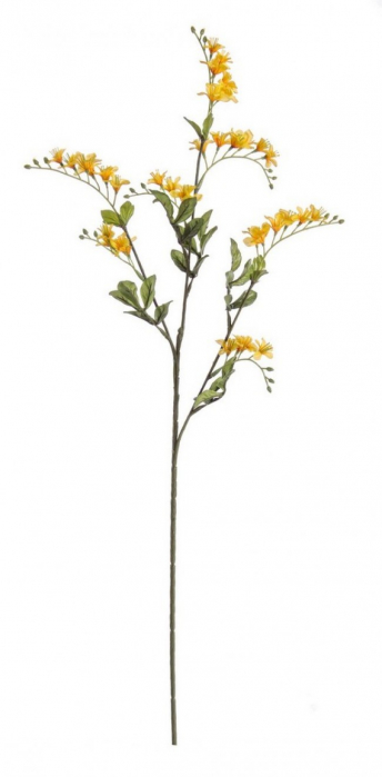 Floare decorativa, plastic, galben, 75cm