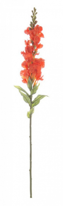 Floare decorativa, plastic, portocaliu, 68cm