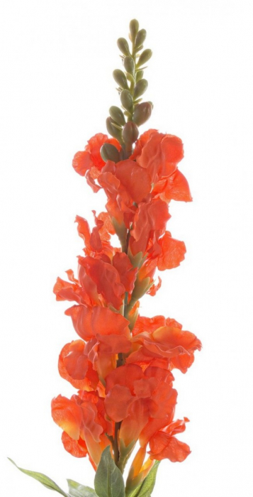 Floare decorativa, plastic, portocaliu, 68cm [2]