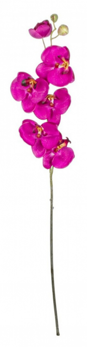 Floare decorativa, poliester plastic sarma, mov, 66cm
