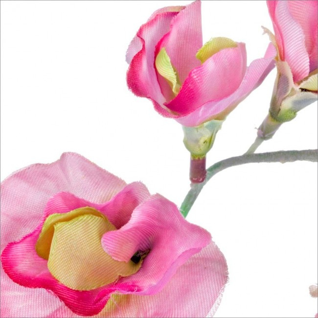 Floare decorativa, poliester plastic sarma, roz, 76cm [2]