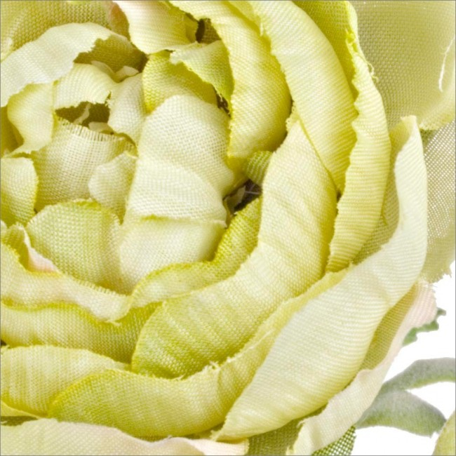 Floare decorativa, tesatura,  polietilena si sarma de fier, verde, 61cm [2]
