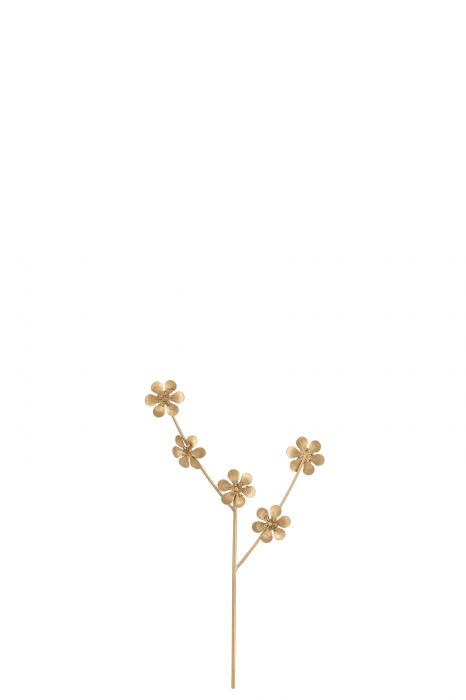 Floare, Metal, Auriu, 20x1x30