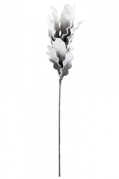 Floare spuma, LUNA, Plastic, Alb/Gri, 20X20X95 cm [2]