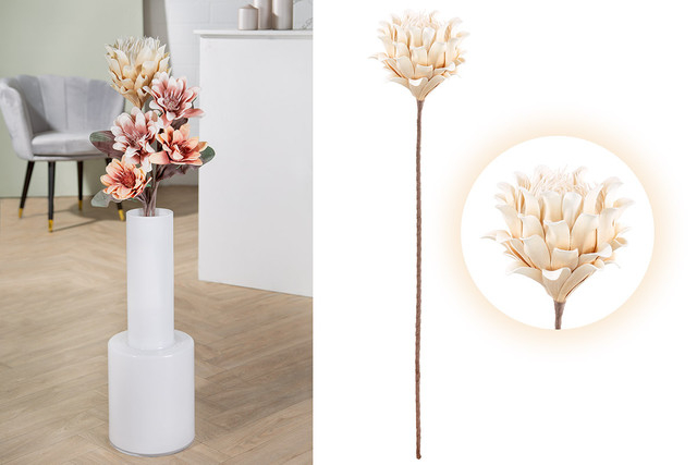 Floare spuma, VANILLA, Plastic, 20X20X90 cm
