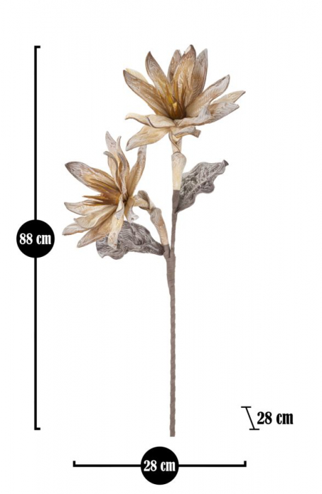 Floare x2 galben cm ø 28x88  [5]