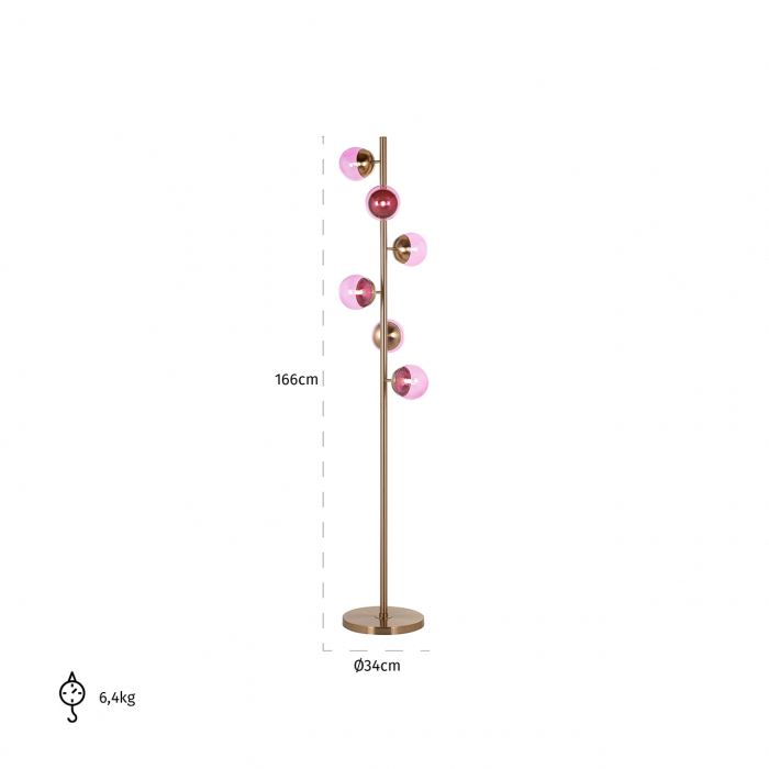 Lampadar  Zola  roz  [2]