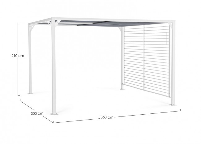 Foisor Noah, Aluminiu, Alb, 300x360x210 cm  [2]