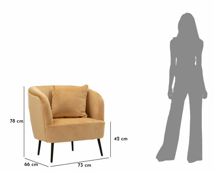 Fotoliu BROWY, perna inclusa 73x66x78 cm [11]
