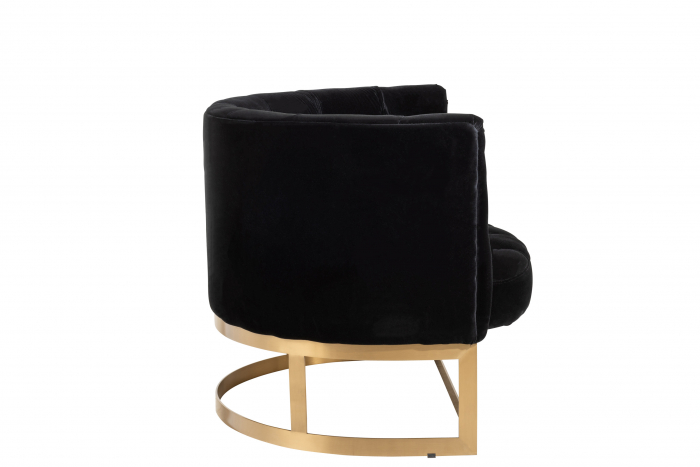 Canapea Wilson, Metal/Catifea, Auriu/Antracit, 90x76x74 cm [3]