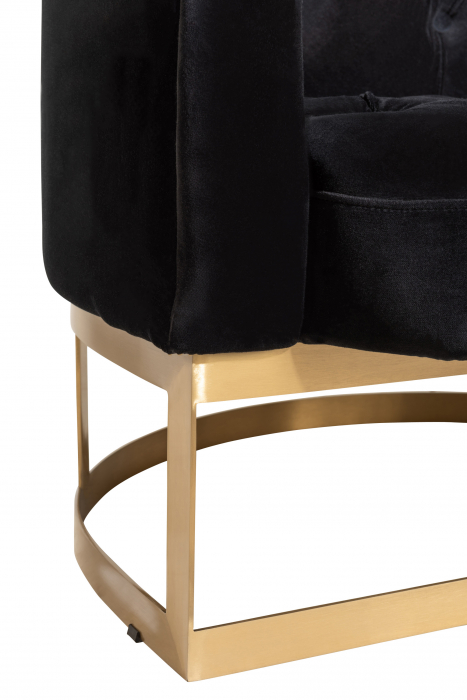 Canapea Wilson, Metal/Catifea, Auriu/Antracit, 90x76x74 cm [5]