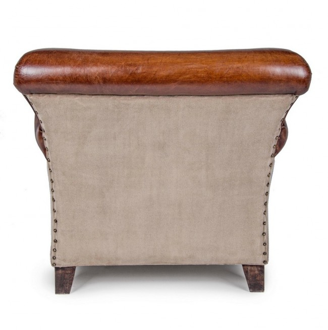 Fotoliu Charleston, Piele, Maro, 86x76x77 [5]