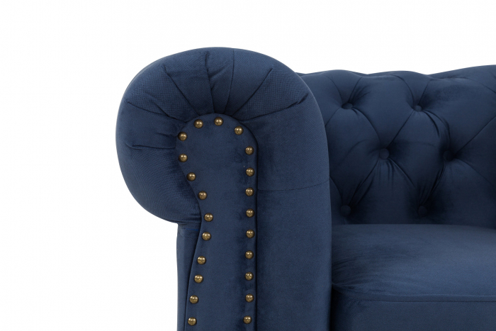 Fotoliu Chesterfield, Albastru, 94x80x86 cm [5]