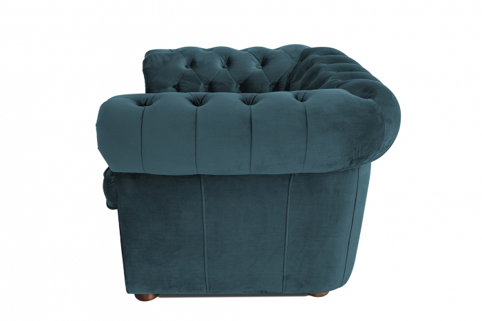 Fotoliu Chesterfield, albastru verzui, 94x80x86 cm [3]