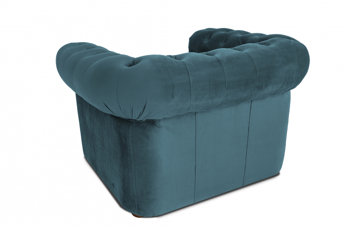Fotoliu Chesterfield, albastru verzui, 94x80x86 cm [4]