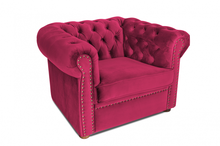 Fotoliu Chesterfield, fucsia, 94x80x86 cm [2]