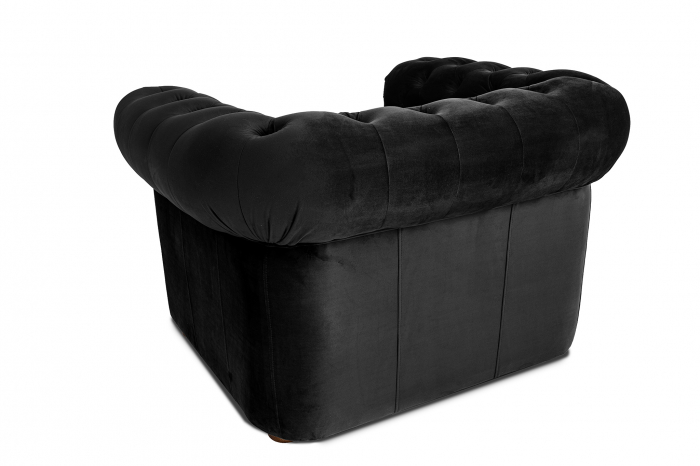Fotoliu Chesterfield, negru, 94x80x86 cm [4]