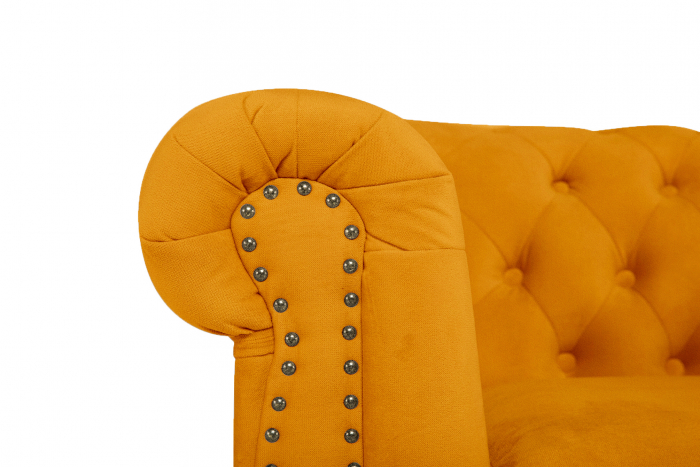 Fotoliu Chesterfield, Galben, 94x80x86 cm [5]