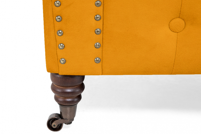 Fotoliu Chesterfield, Galben, 94x80x86 cm [6]